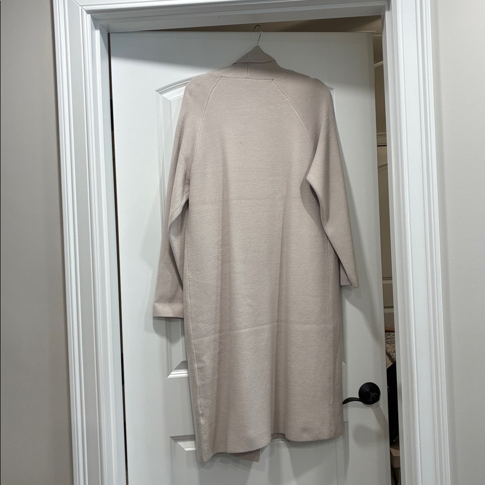 Open Front Light Gray Cardigan - Picture 2 of 5